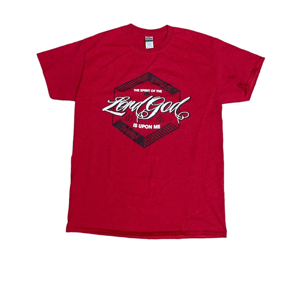 Red short sleeve tee mens size Medium